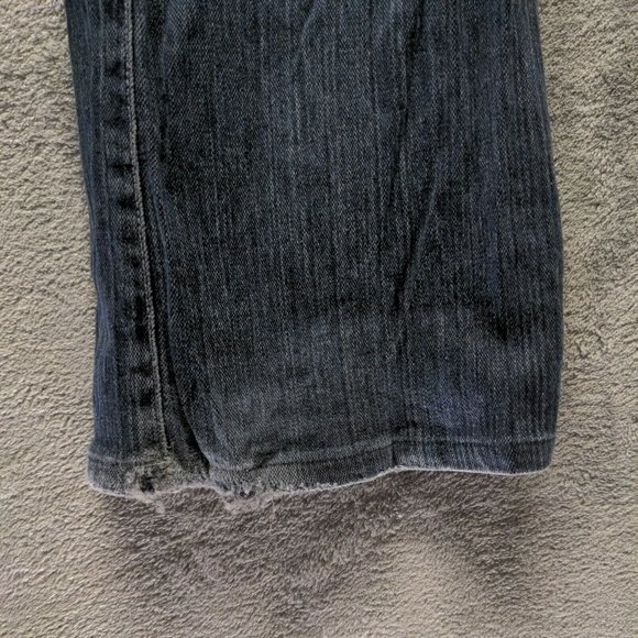 GAP Curvy USA Made Women Jeans Low Rise Bootcut Solid Blue W:31 L:34 - Picture 14 of 16